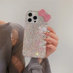 Sparkling Diamond Bow Phone Case - iPhone 17 (Colorful)
