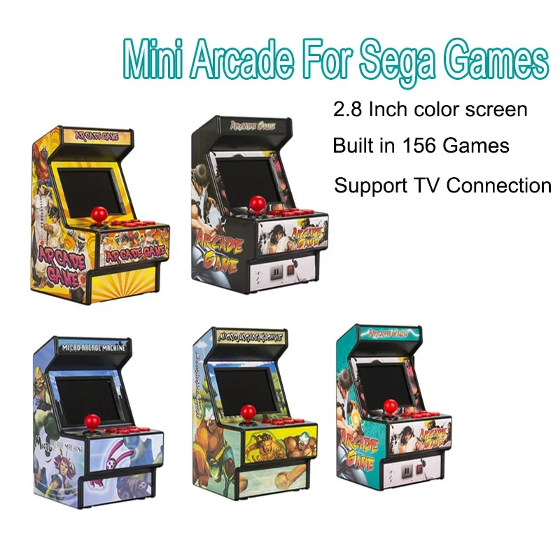 Console di gioco portatile Mini macchina da gioco Arcade retrò portatile con 156 videogiochi per Sega Consolas De Videojuegos da 2.8 pollici - immagine 2