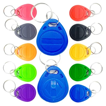 10/20pcs ID Key 125KHz Keyfobs Read-Only RFID Tag Sticker Keychain Fob Token Ring Proximity Chip TK4100 Read Only Readable Card 1