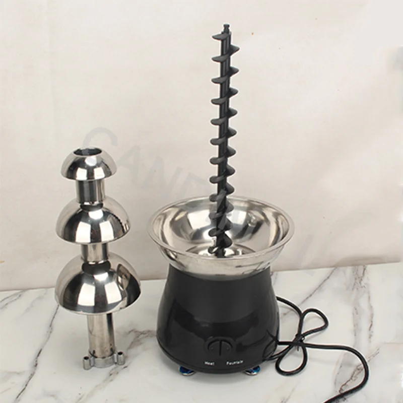 Small Stainless Steel Chocolate Fountain Machine Home/Commercial 3 Layers Chocolate Melt Makers Birthday Party Creative Tools