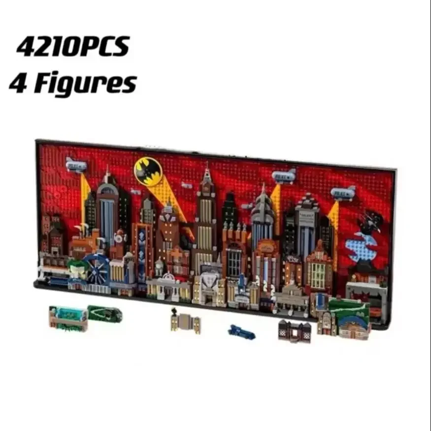 

2024 New The Animated Series Gotham City Skyline Building Block Model Compatible 76271 Assembly Brick Toys For Boy Gift