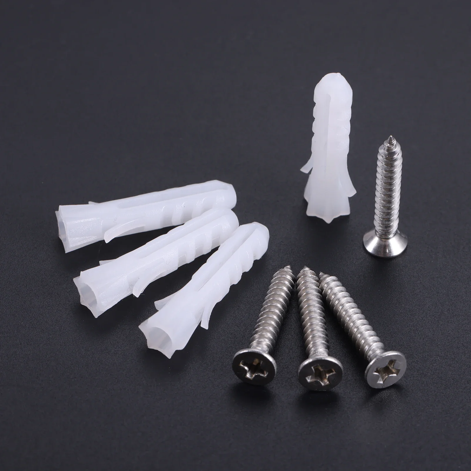 4 Set Self-tapping Screws Expansion Tubes 4x25mm Small Decorative Shelves Picture Frames Hanging Tool Home Accessories