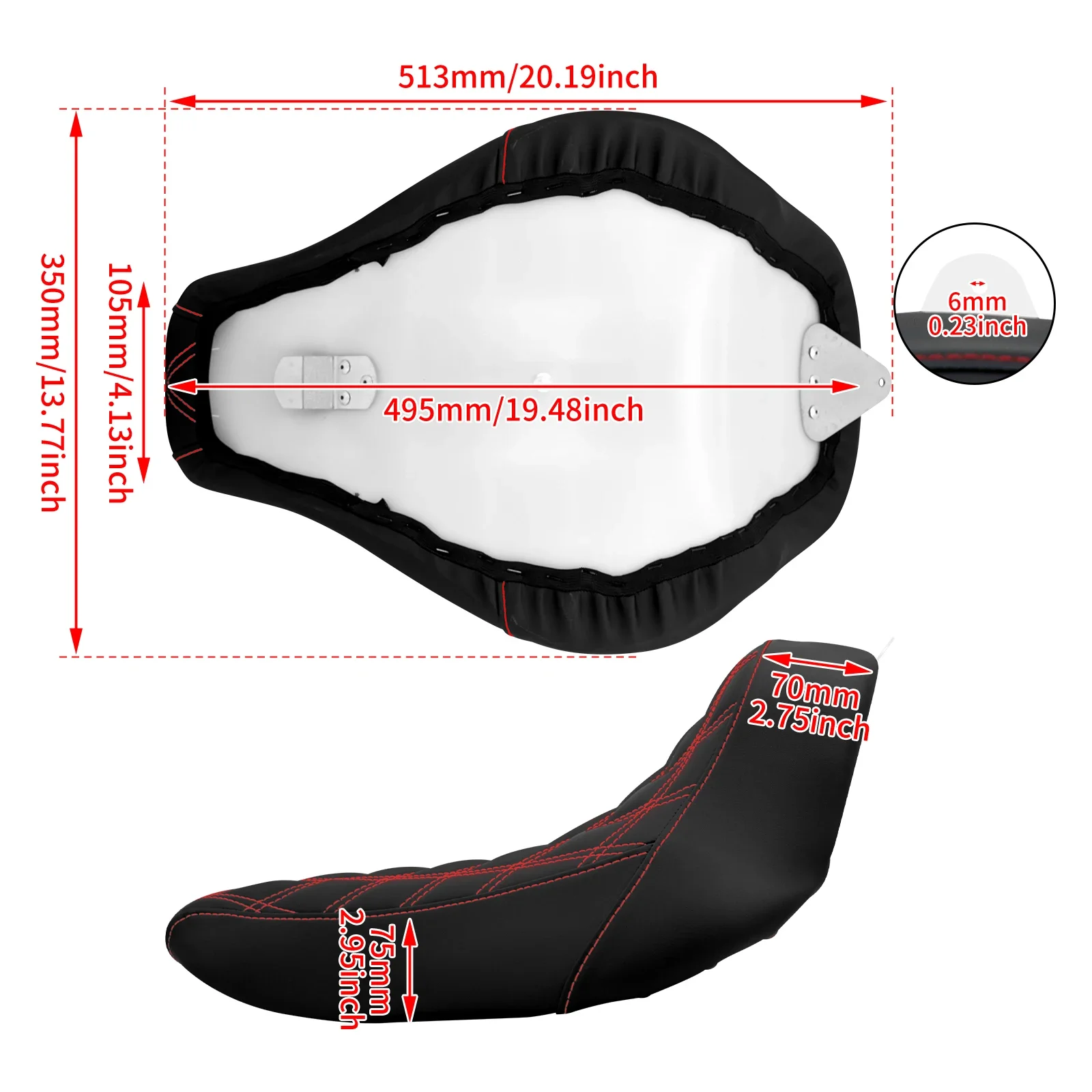 みずき ホーク用 フェンダーフラップ Motorcycle Driver Solo Cushion Seat Rear Fender Mudguard