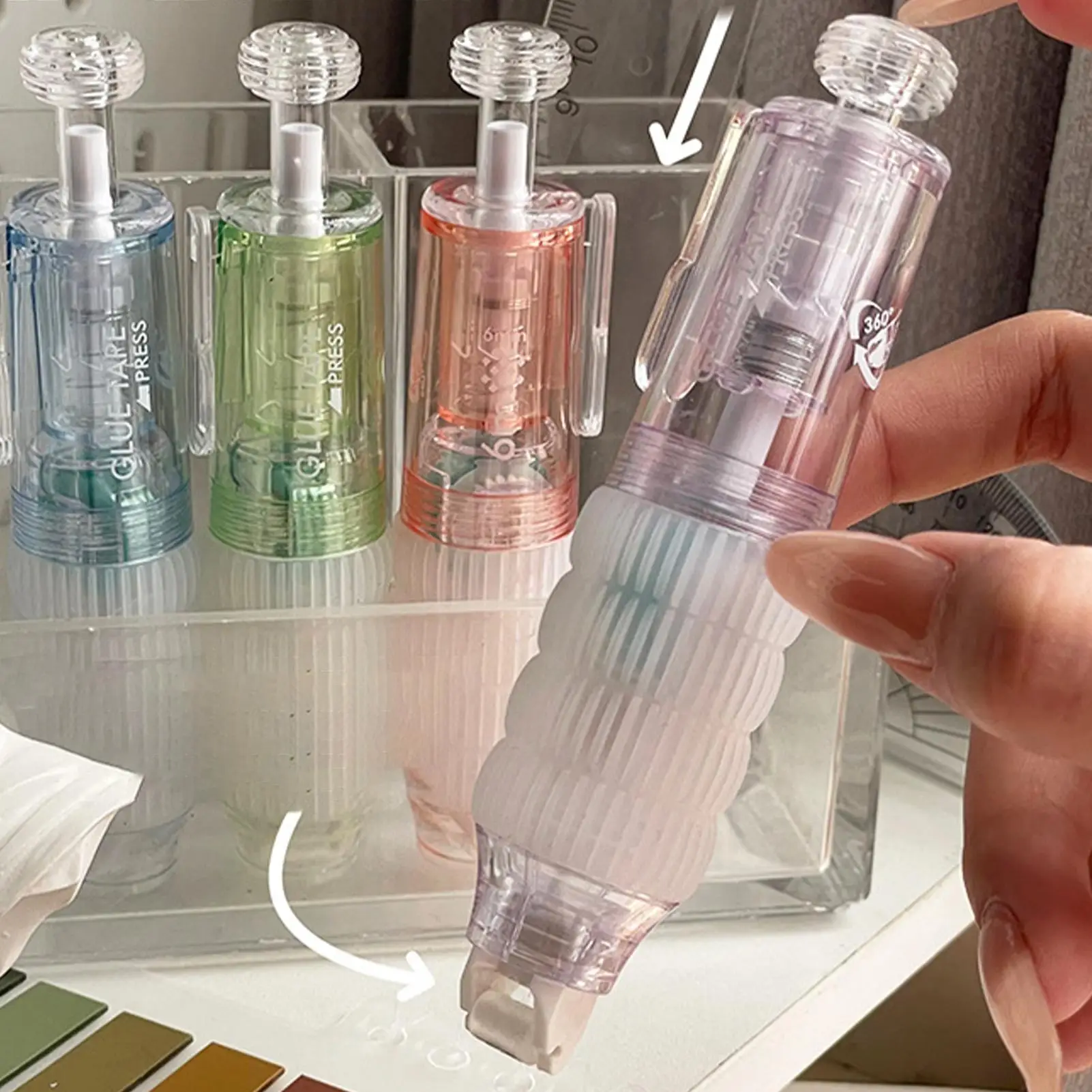 Scrapbook Glue Pen Art Projects Erasable Press Glue Pens For Art For Handmade Stationery Cschool Students Boys Girls Beginners