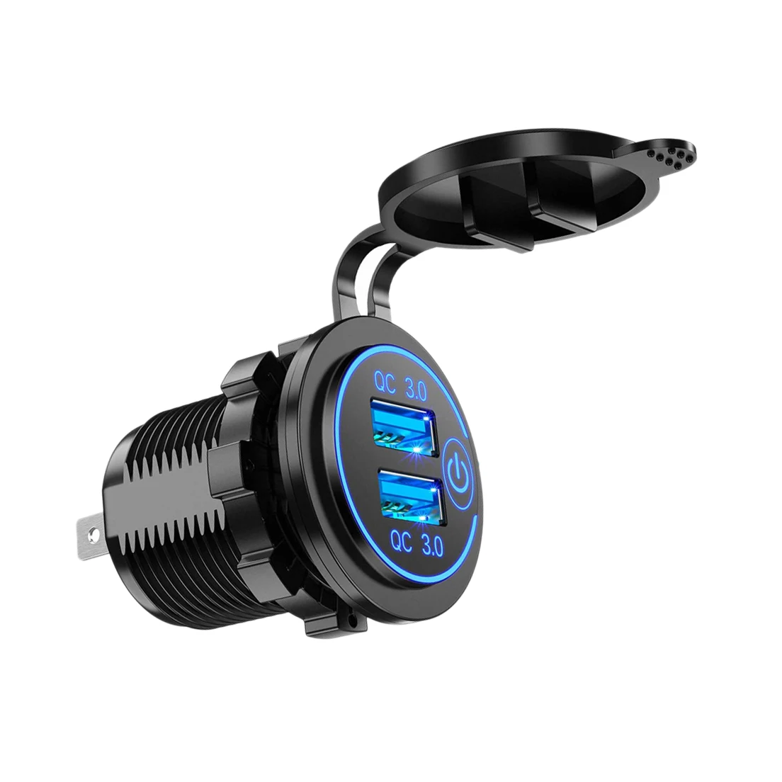

Quick Charge 3.0 Dual USB Car Charger 12V 36W USB Fast Charger with Switch for Boat Motorcycle Truck Golf Cart