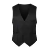 Pure Color Suit Vest Men Waistcoat Single-breasted Slim Business Waistcoat Men V Neck Formal Vest chaleco hombre жилетка мужская 4