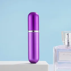 Compact Refillable Perfume Atomizer - 5ml Portable Aluminum Spray Bottle (PURPLE)