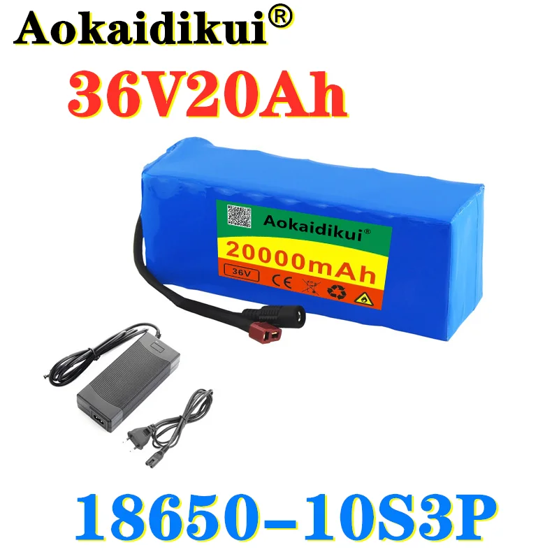 36V 10S3P 20Ah 500W high power capacity 42V 18650 lithium battery pack