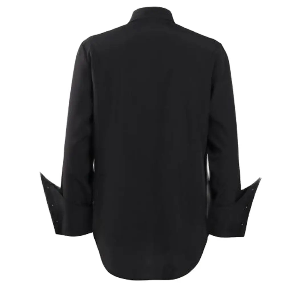 Victorian Shirt for Men Black Swallow Tail Vampire Steampunk Gothic Long Sleeve Turn Down Collar Costumes Tops