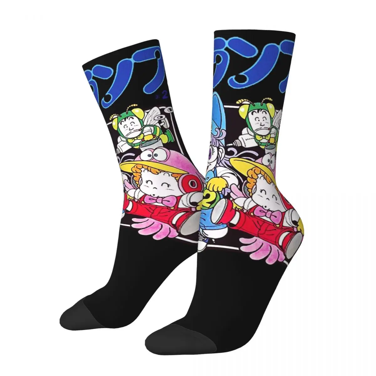 

Винтажные сумасшедшие мужские Компрессионные носки в стиле хип-хоп Харадзюку унисекс Dr Slump Norimaki Arare с мультяшным принтом Новинка счастливые носки