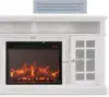 Electric fireplace insert, recessed fireplace heater with remote control, indoor fireplace heater with adjustable brightness 2