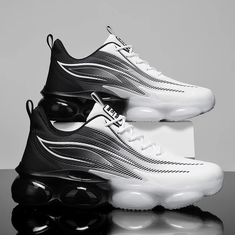 Men's Fashionable Casual Sneakers - Plaid and Breathable Casual Shoes, Suitable for All Seasons, Lace-Up Closure Design, All Year Round Style