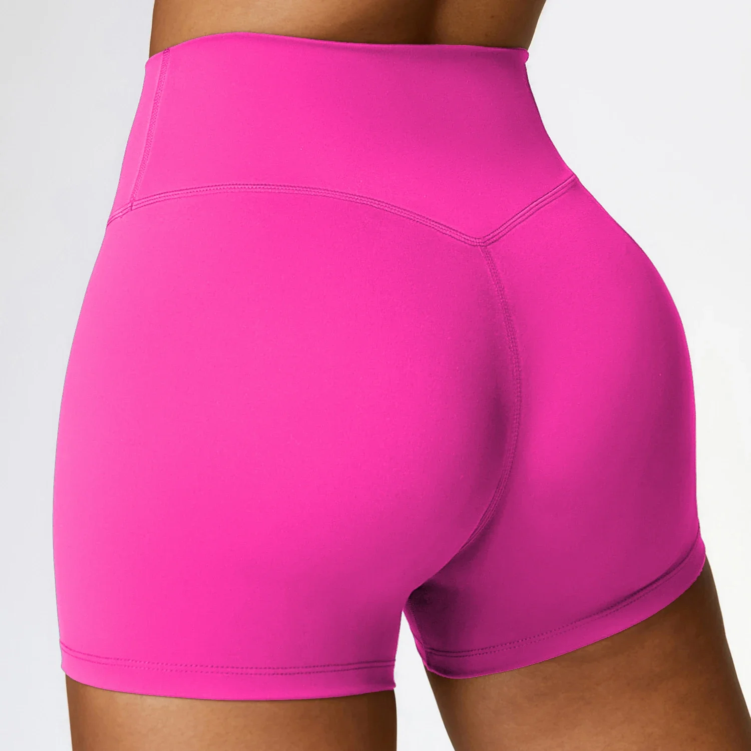 Saashi Cross High-Waist Hip-Lifting Yoga Shorts – Elastic & Breathable Activewear for Women