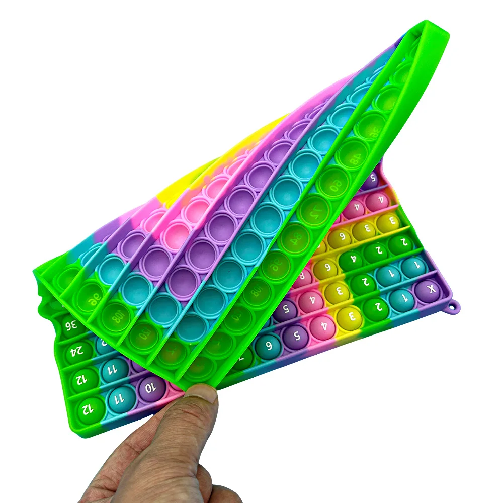 Macaron 12x12 Multiplication Games Pop Fidget Toys, Right Angle Times Chart Board Math Toys Educational Toy for Teachers Girls 5