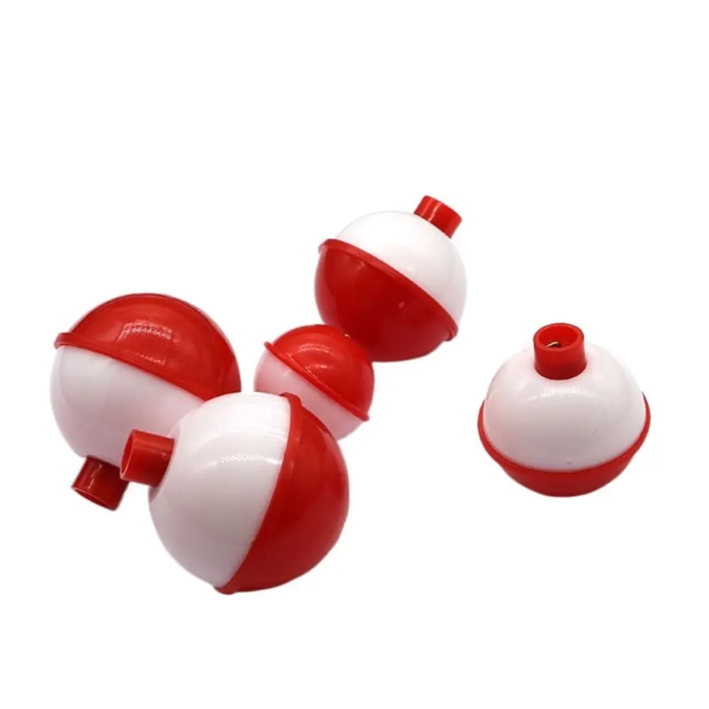 10PCS Eva Snap-on Fishing Floats Fishing Accessories ABS Red And White  Fishing Float Hard Button Fishing Bobbers Fishing Floats