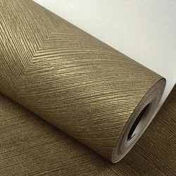 Nordic Modern Bronzing Herringbone Wallpaper Geometric Lines Bedroom Living Room Wallpaper Porch Stripe Wall Paper Minimalist