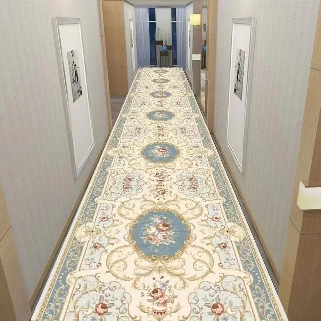 Luxury Design Long Carpet Runner for Corridor Hallway Decor Non-slip Strip Carpets HOTEL Living Room Doorway Washable Doormat