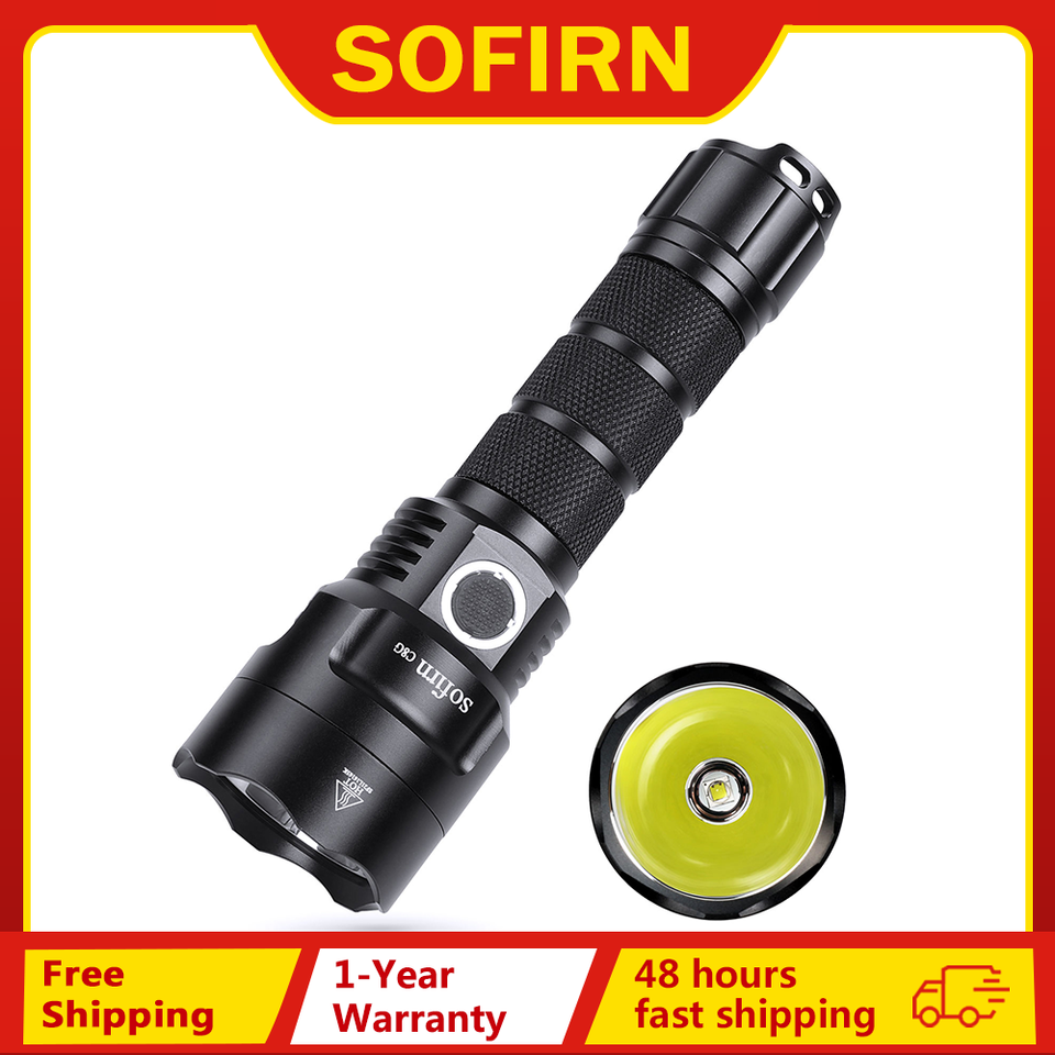 Sofirn C8G Powerful 21700 LED Tactical Flashlight SST40 2000lm 18650 Recharge Battery Torch with ATR 2 Groups Ramping Indicator