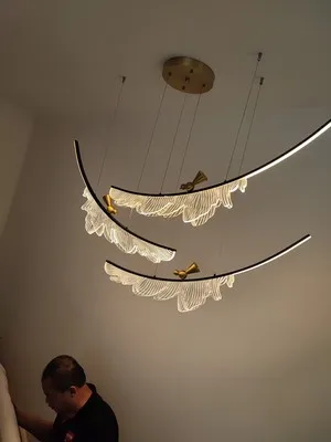 Sleek LED Chandelier