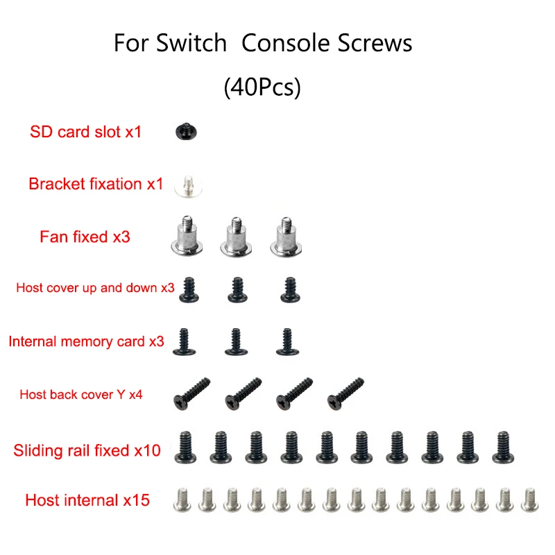 Comprehensive Screw Replacement & Repair Kit for Switch Console and Joycon Accessories