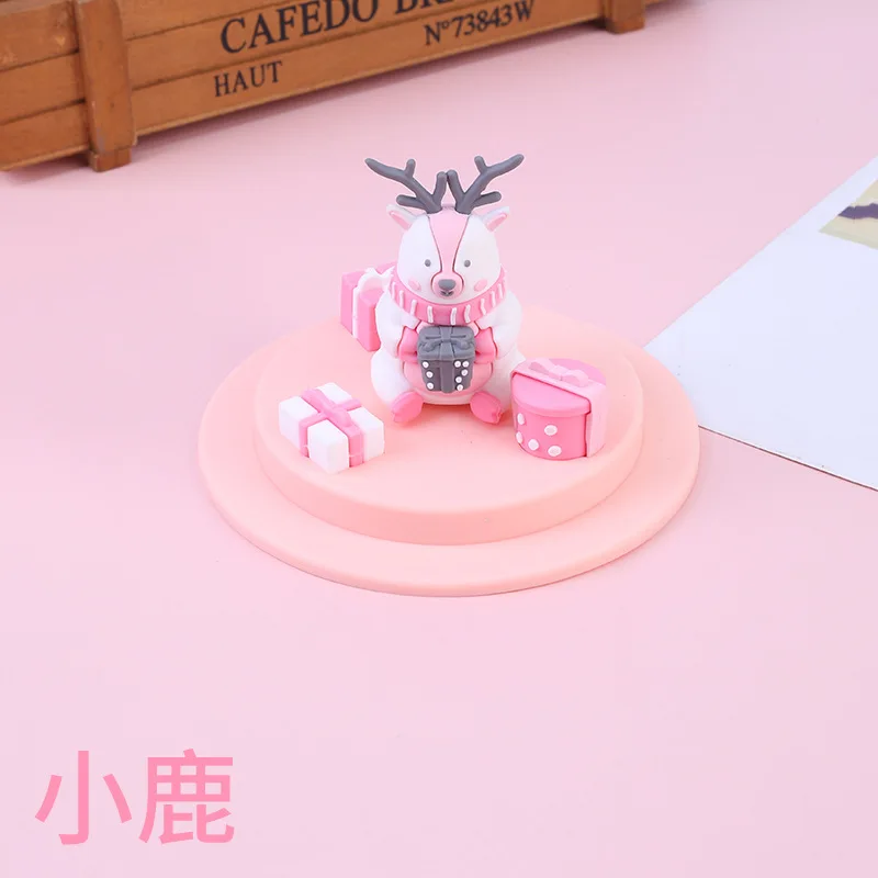 Creative Coffee Drip Cup Cover PVC Cartoon Doll Plastic Teacup Silicone Three-dimensional Custom-tailor Personality Fashion