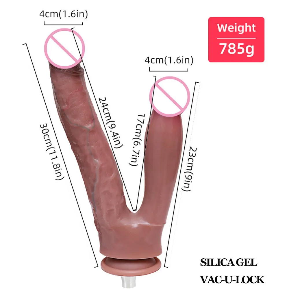 China Manufacturer  Premium Sex machine Attachment VAC-U-Lock Dildos Suction Cup Sex Love machine for woman Sex products Double BIG dildo Accept Small Orders S777630d20ef44bb0a8bc169c007eb637x