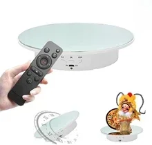 360 Degree Rotating Display Stand 3Speed ​​Mirror Turntable Jewelry Stand Battery/USB Power Supply Photography Shooting jewelry display stand rotating display stand rotating turntable plate
