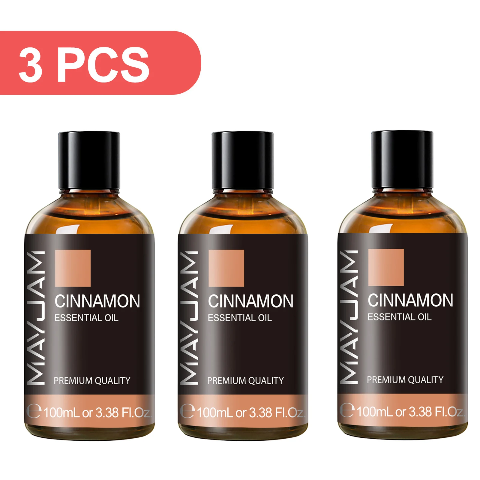Pure Cinnamon Essential Oil - 100ml for Aromatic Diffusers, Scented Candles & Handmade Soaps