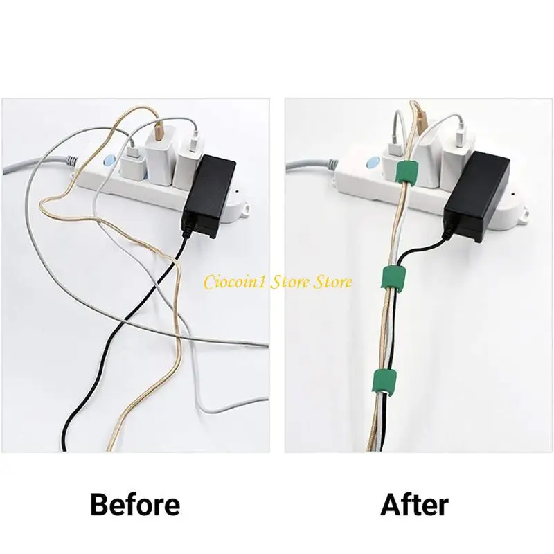 A3PC 100er-Pack Kabelbinder für Kopfhörer, wiederverwendbares Kabel, Nylonband, schwarzes Kabel-Aufreißband – Detail 9