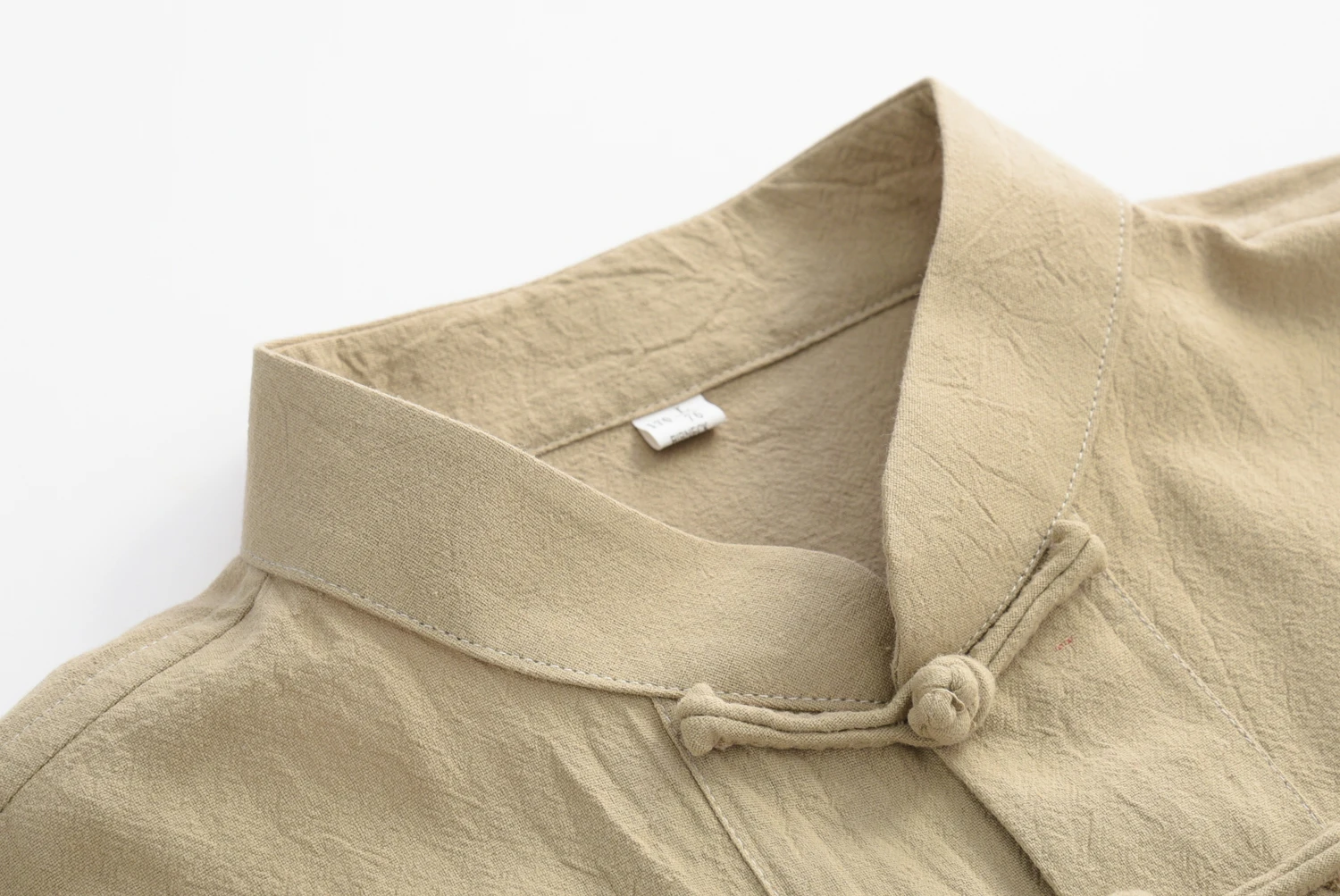 Traditionelle Chinesische Kleidung Langärmliges Tai Chi Hemd aus Reiner Baumwolle Tang-Anzug Uniform für Männer Kung Fu Tang Zhuang Herren-Oberteil – Detail 5
