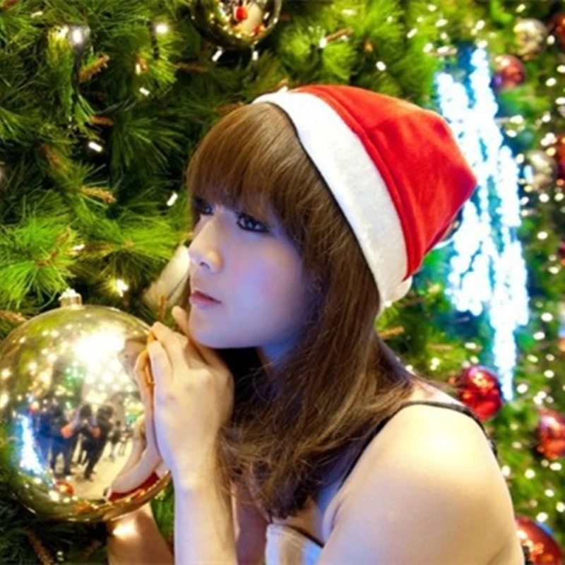 

Christmas Hat Santa Xmas Hat for Adults Unisex Christmas Hats Thicken Classic Fur for Christmas New Year Festive Party Supplies