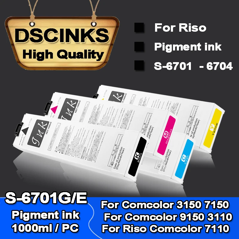 

For Riso S-6701G Riso S-6701E S-6704G/E S-6703G/E Ink Cartridge For Comcolor 9150 3150 7150 7110 3110 Printer Without Chip