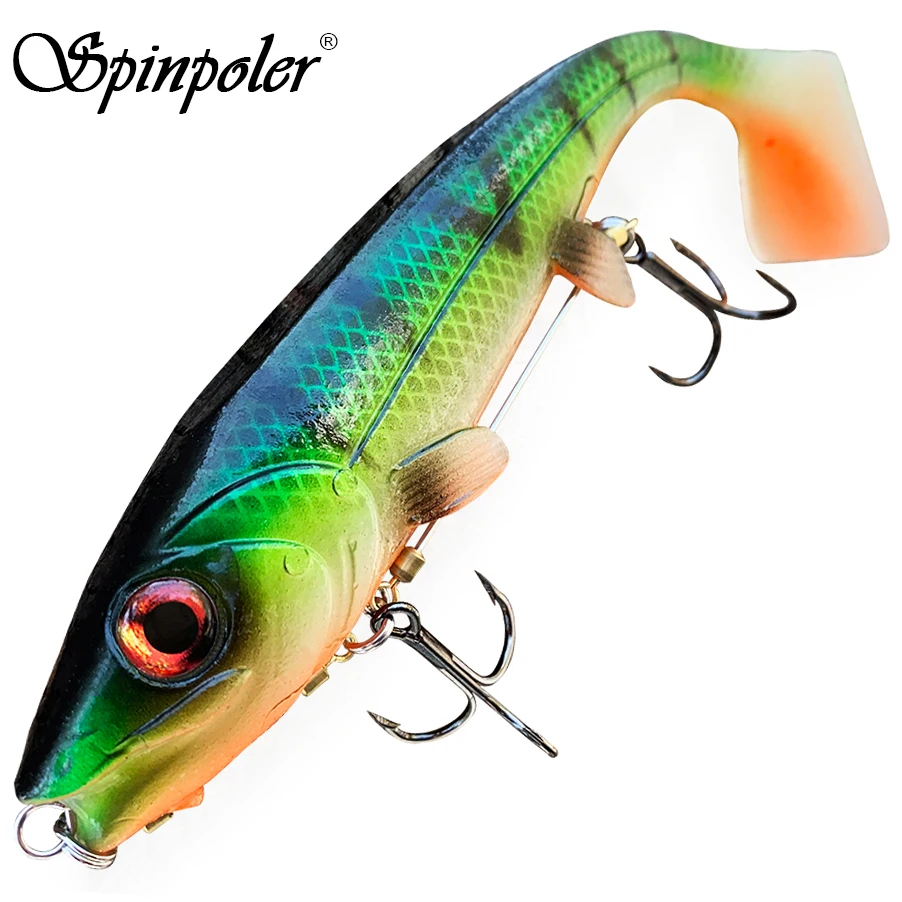 Leurre souple Spinpoler Big Fish avec hameçon Stinger Rig 14cm 18cm pour la pêche en mer