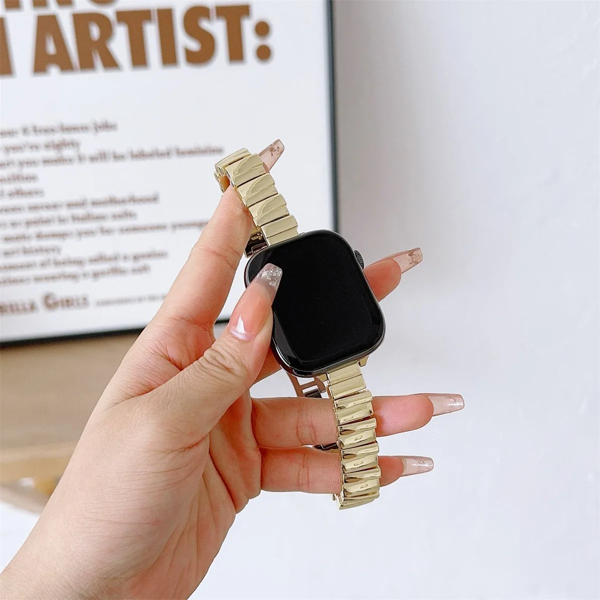 Cinturino per orologio per iWatch 42/44/45/46/49mm 38/40/41mm Cinturino per orologio in metallo alla moda per serie di orologi Ultra2 Serie 10/9/8/7/6/5/4/3/2/1_voghion.com