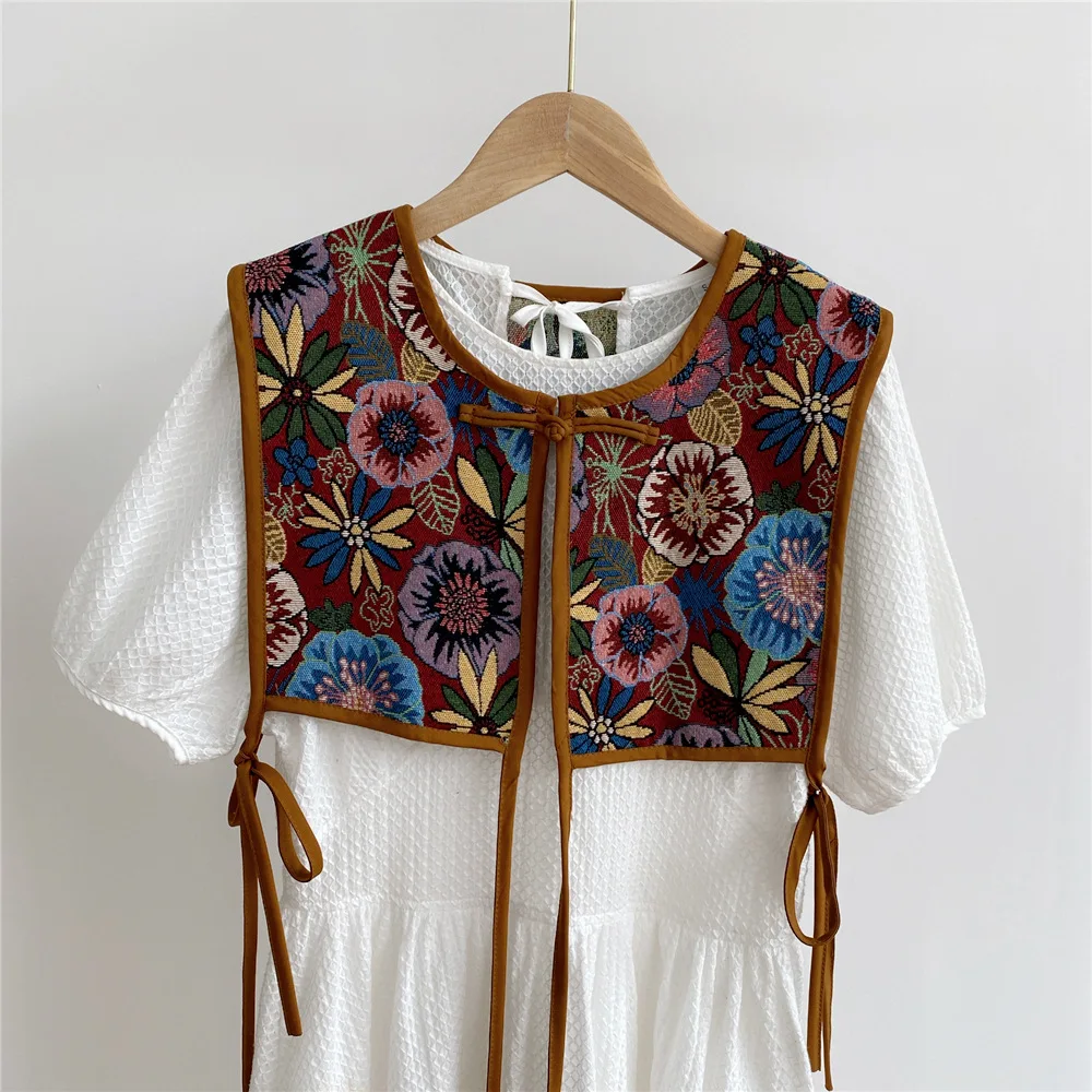 Vests Women Embroidery Lace-up Chic Vintage All-match Casual Korean Fashion Summer Classic Prevalent Waistcoat Harajuku Delicate 4