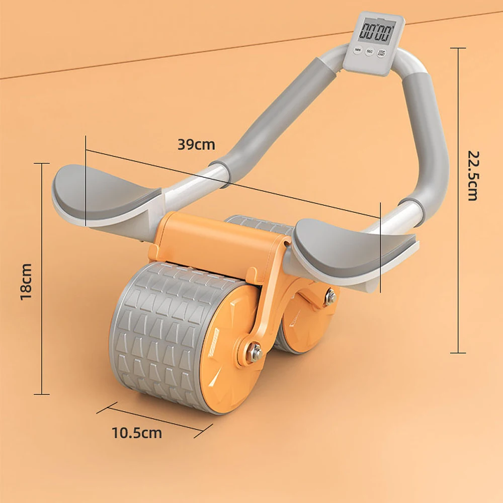 AB Roller Wheel Automatic Elbow Support Abdominal Wheel For Abdominal Exercise Dolly Core Strengthen Trainer With Timing Pad abdominal wheel abdominal fitness instrument abdominal workout aids