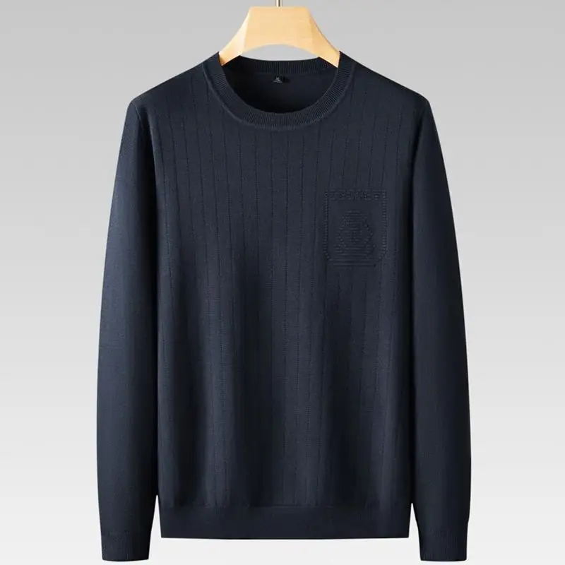 8XL 7XL 6XL 2023 New Fall Winter High End Cashmere Sweater Men Long Sleeve O-Neck Mens Pullover Sweaters Keep Warm Pull Homme 5