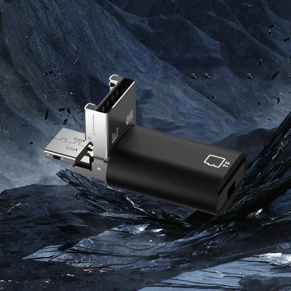 휴대용 카드 리더기 고속 컴팩트 사이즈 USB Type-c 카드 리더기 장치용 범용 Otg Tf 카드 리더기 드라이버 필요 없음