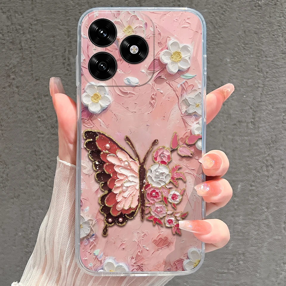 Cartoon Frog & Pig Transparent Protective Phone Case