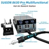 2024 SUGON 8630Pro 1300W Hot Air Gun Digital Display BGA Rework Curved Nozzle Welding Repair Desoldering Station 6
