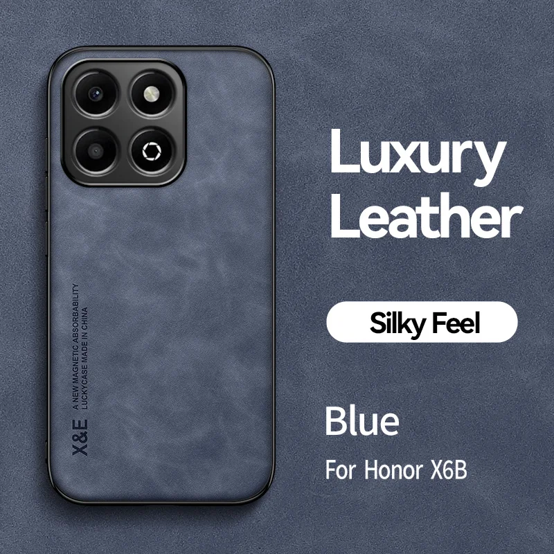 Luxury Leather Magnetic Holder Shockproof Case with TPU Protection