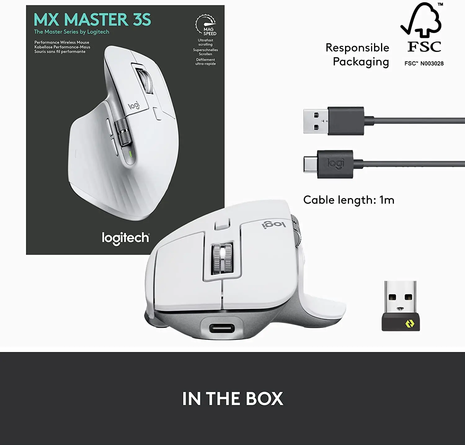 MX Master 3S Wireless Bluetooth Mouse for Mac