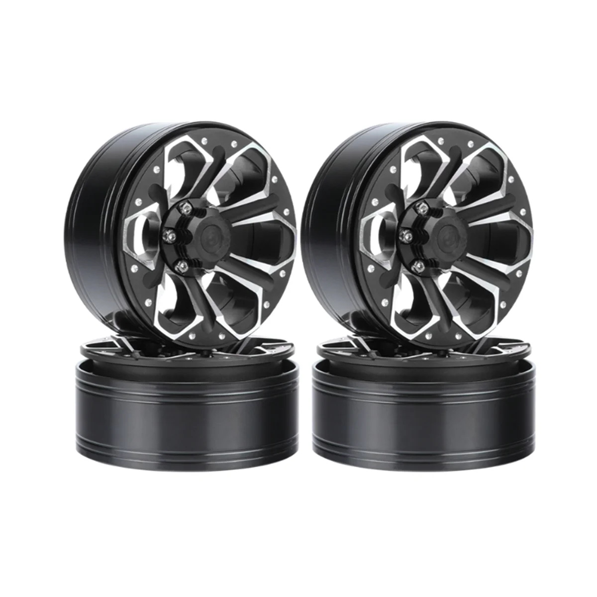 

4Pcs 115G/Pcs Heavy Duty 1.9 Beadlock Wheel Rim Hub for 1/10 RC Crawler Car Axial SCX10 Traxxas TRX4 RC4WD D90 VS4-10,4