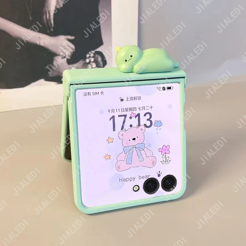 Cute Bear Ears Hinge Phone case For Samsung Galaxy Z Flip 7 thumbnail 9