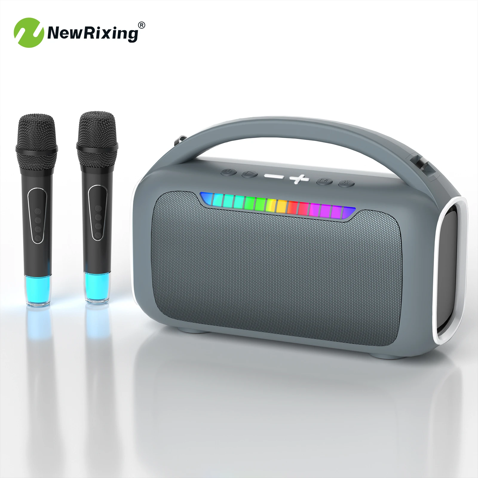 NewRixing ワイヤレススピーカー 30W NewRixing 30W Bluetooth Speaker with 2 Mics,Karaoke Machine