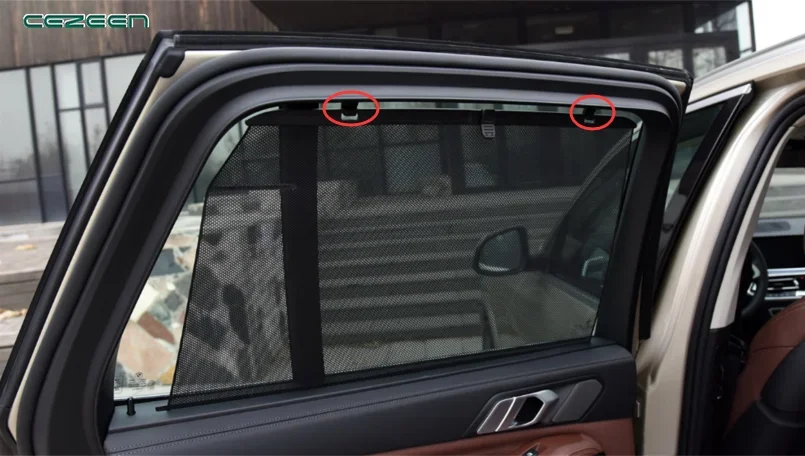 0EM 4x Rear Door Left Right Window Sunshade Clip Hook For AUDI A3 A4 B6 B7 S4