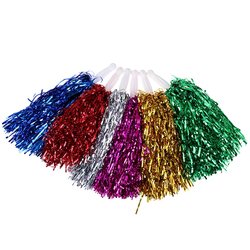 1PC 20CM Cheer Dance Sport Competition Cheerleading Pom Poms Flower Ball Football Basketball Match Pompon Children Use cheerleading pom poms