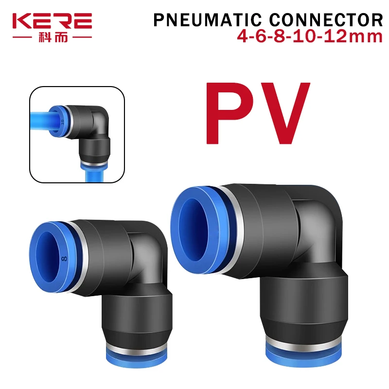 Montagem Rápida Pneumática Cotovelo de 90 Graus Peças Plásticas de ar Conector de Água Vias mm mm mm 10 mm 20 Pcs