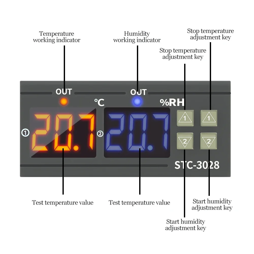 12V 24V 220V Thermostat Controller