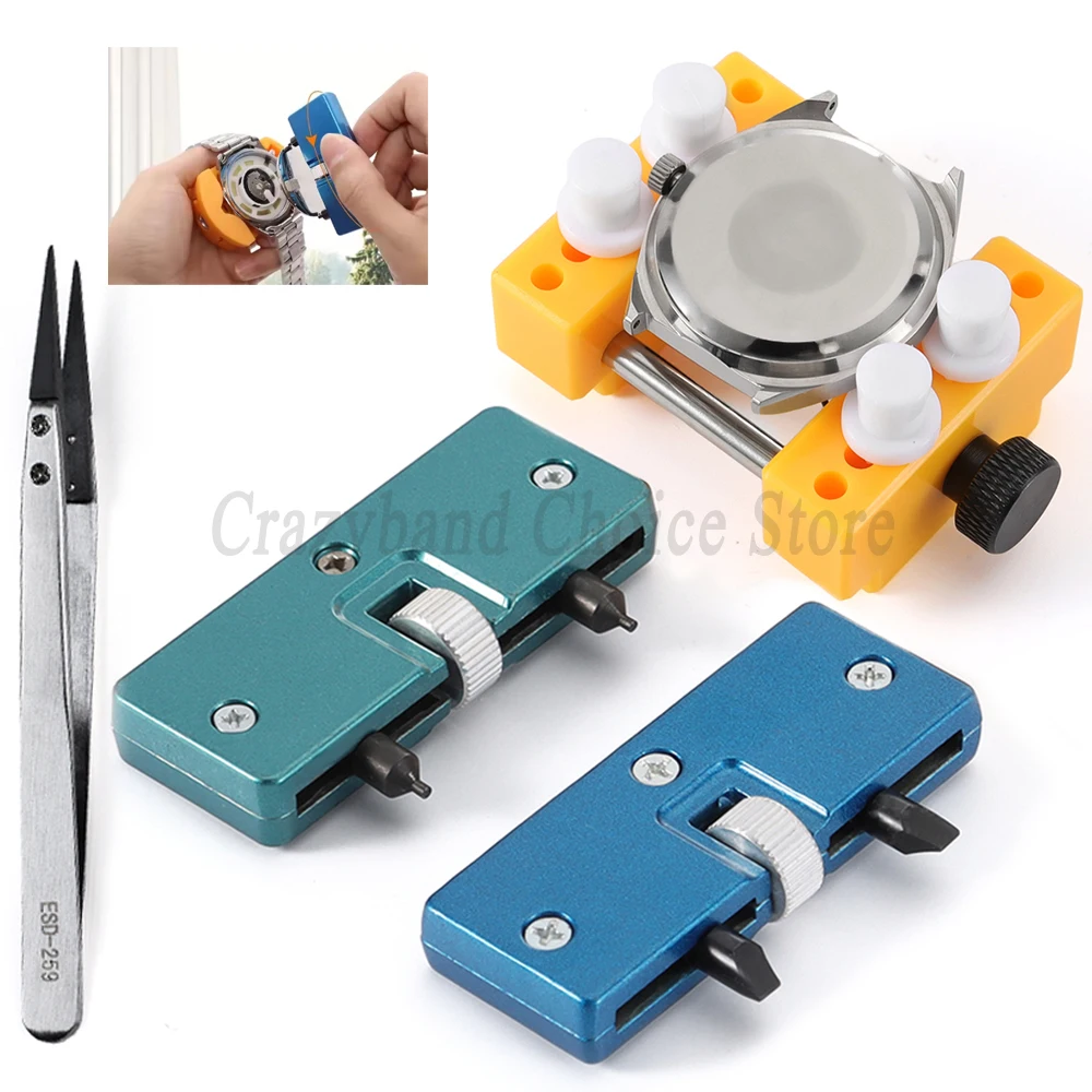 Enhanced Watch Back Case Opener and Repair Tool Set with Holder Accessories